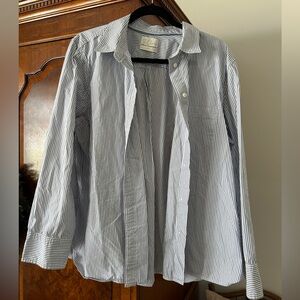 J. Crew Women’s Blue & White Striped Button-Up Size 20